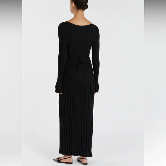 DISSH Reign sleeved knit midi dress, black, S - Picture 3 of 6